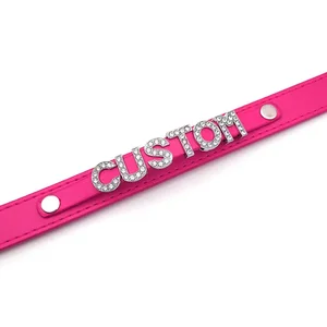 قلادة جلدية مخصصة مع أحرف اسمية ، قلادة مثيرة ، مشبك حزام تأثيري ، مجوهرات مخصصة ، هدية DIY ، حار أفضل 8 طوق BDSM مخصص مبيعا - رقم 6