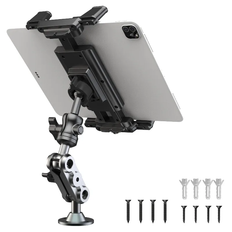 Heavy Duty Tablet Holder Wear Resist 2-Stage Phone Stand 360 Degree Rotable Car Dashboard Phone Mount for Car Bike Boats Trucks