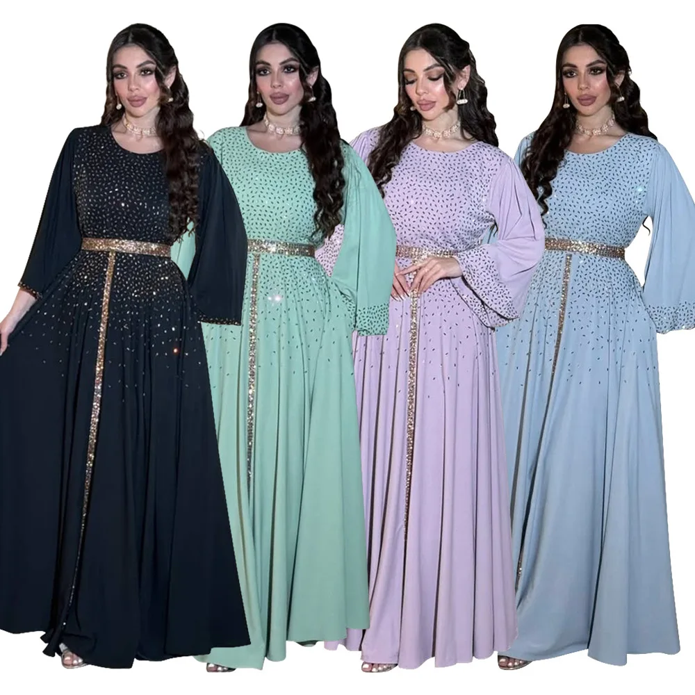 Evening Dresses Arab Long Robe Embroidery Muslim Women Party Jalabiya Eid Ramadan Morocco Dubai Abayas Kaftan Islam Vestidos New