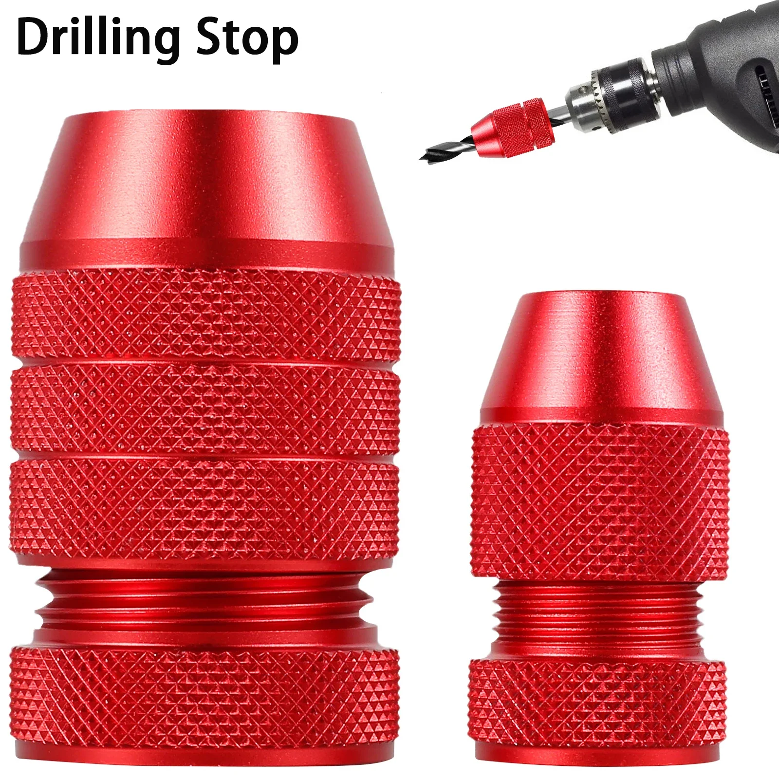 

2/10Pcs Drill Depth Stop Bit Collar Set Adjustable Positioner Limit Ring Alloy Woodworking Tools Countersink Drill Depth Stopper