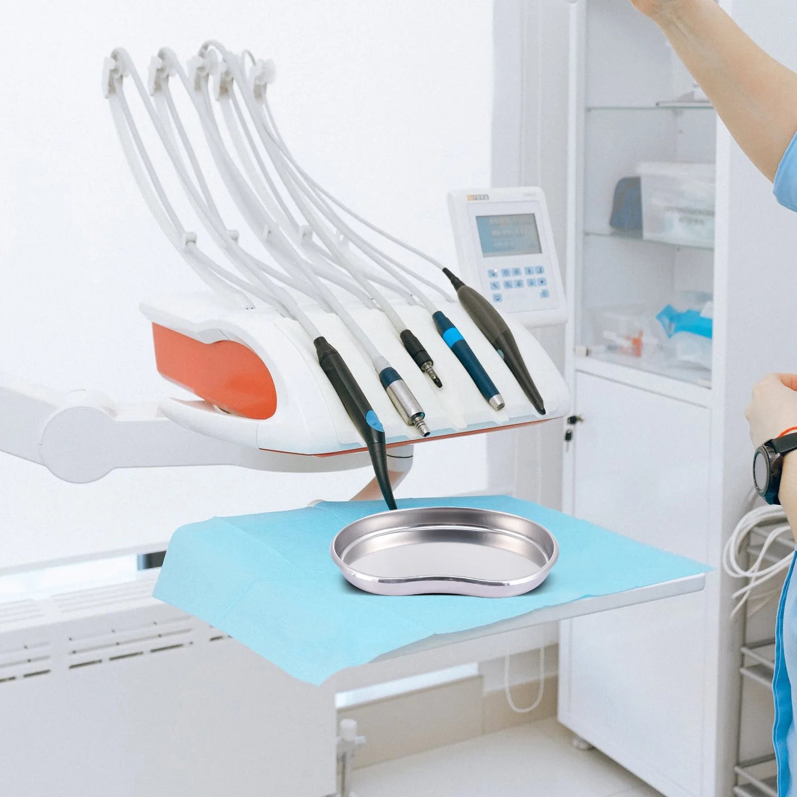 

3pcs Stainless Steel Medical Tray Kidney Dish For Clinical Instrument Storage Emesis Basin Surgical Use