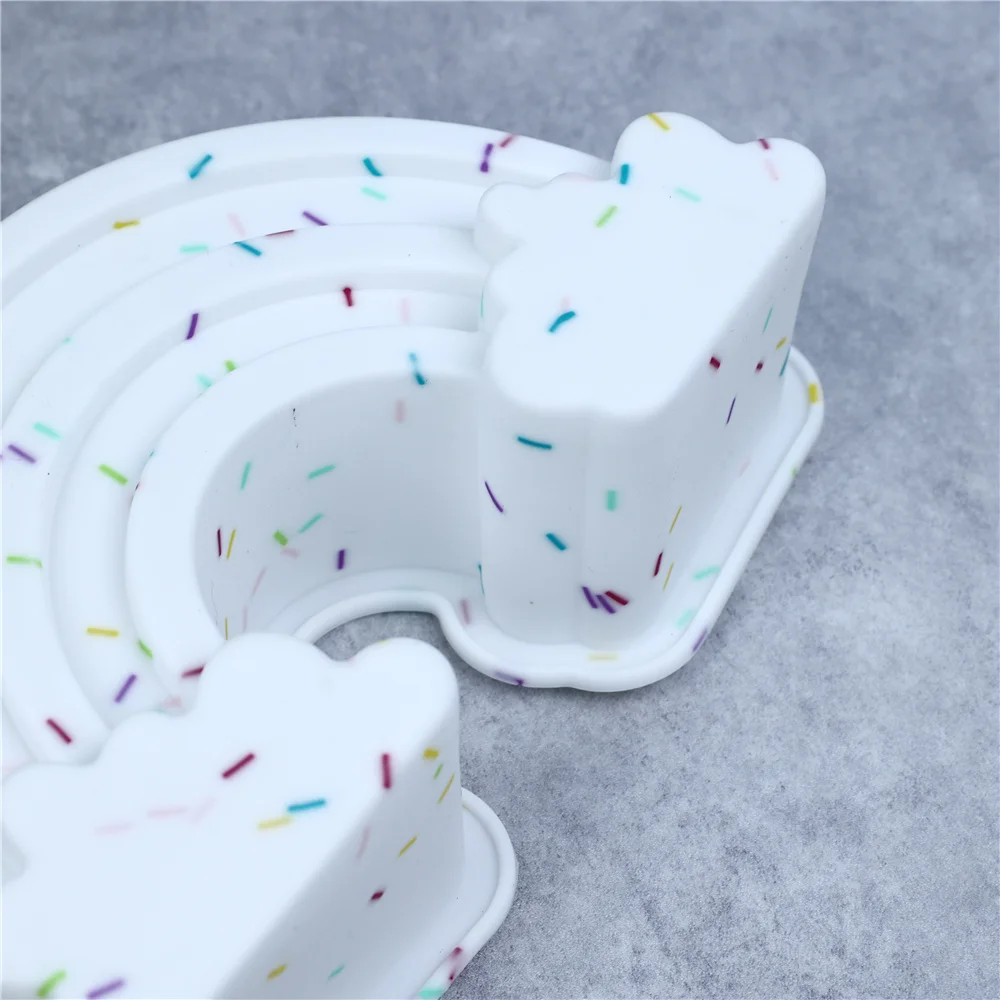 Cloud Rainbow Design Silicone Mold Fondant Chocolate Mould DIY Clay Model Cake Decorating Tools Baking Accessories
