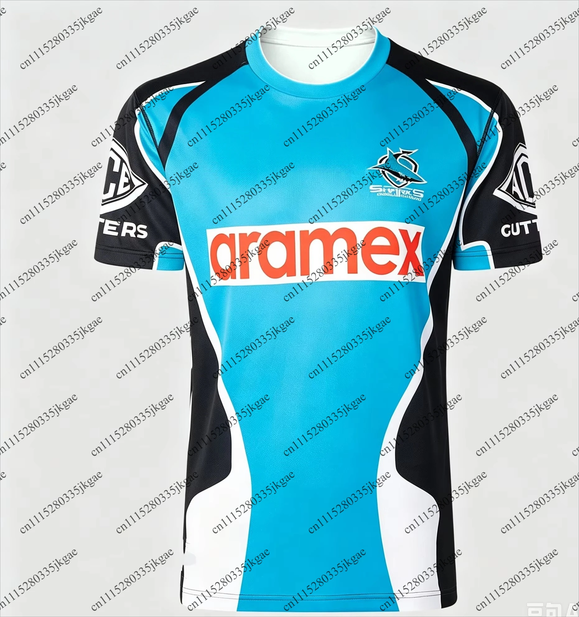 2026 Cronulla Sharks NRL Home Match Y2K T-Shirt Large Quick Drying round Neck Comfortable Parent-Child Design Sports Top for Men