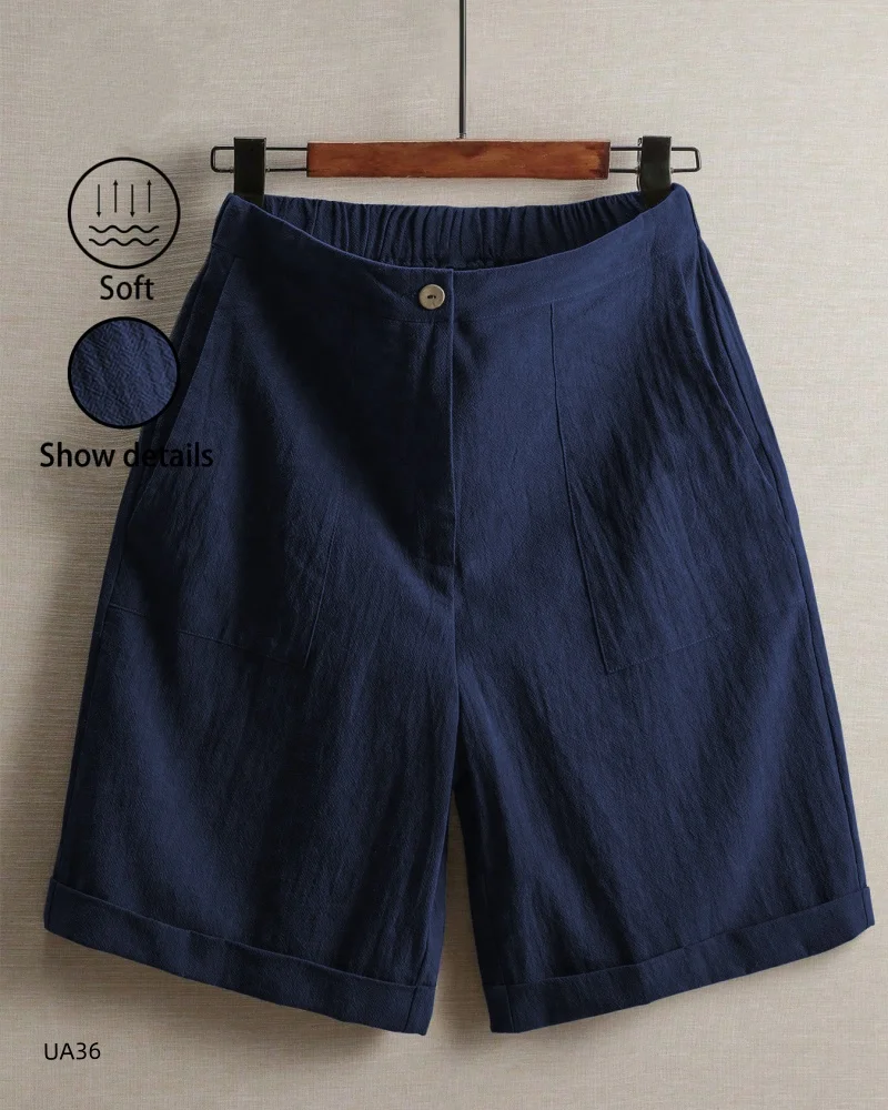 Casual linen shorts women's gym sports shorts shorts long pants high waisted black women's shorts women's sports shorts