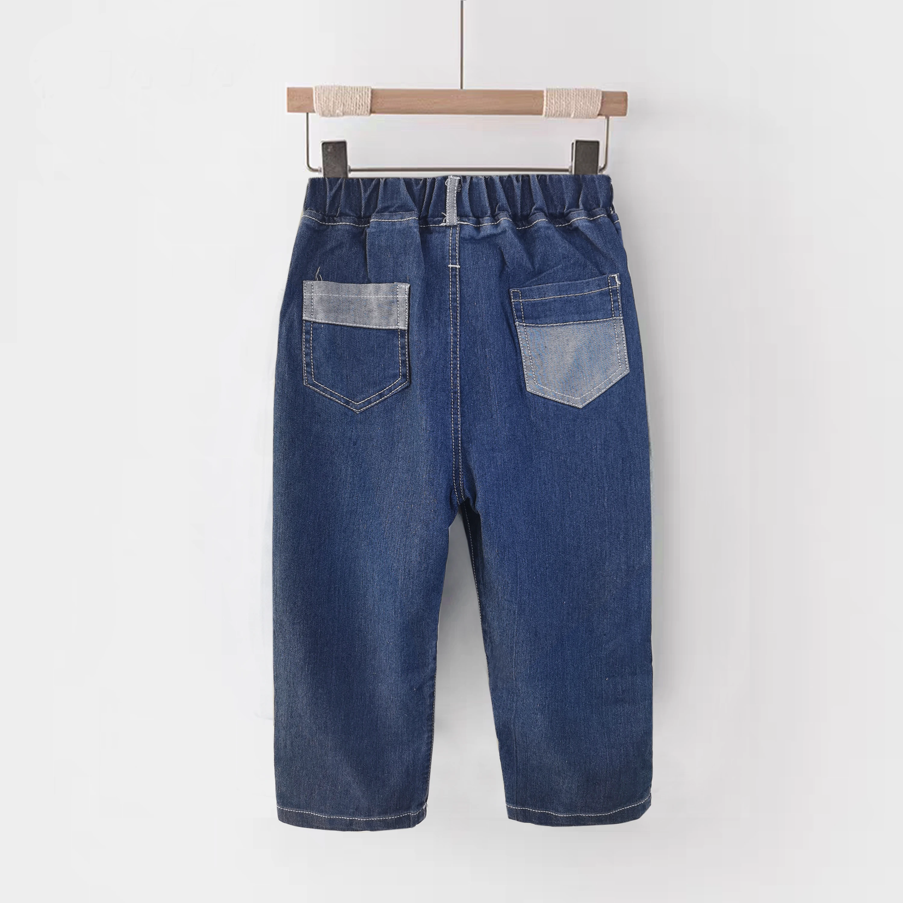 

Джинсы IENENS для мальчиков, весенне-осенние детские прямые повседневные брюки, однотонные джинсовые брюки для детей 5-6 лет