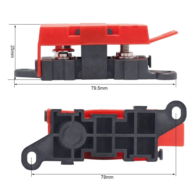 Car Truck RV Retrofit Bolt on Fuse Type BDFS MIDI/ANS Fuse Holder Power Distribution Module Fuse with Dust Cover