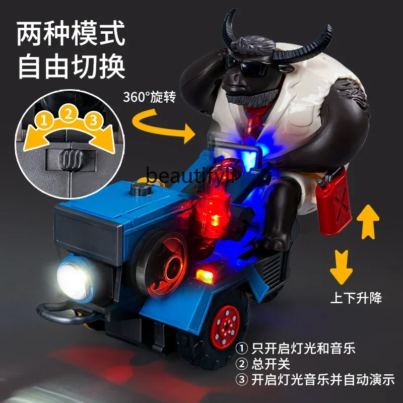 

Children's toy car baby large stunt tractor little boy girl puzzle car