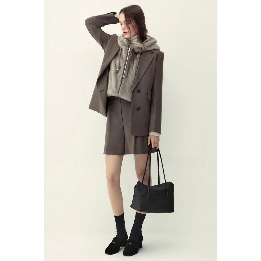 Koreanische Sle Maßgeschneiderte Anzug Jaet Abnehmbare Kragen Pendeln Vielseitig Top Mantel frauen Businwear Reine Offline Ss