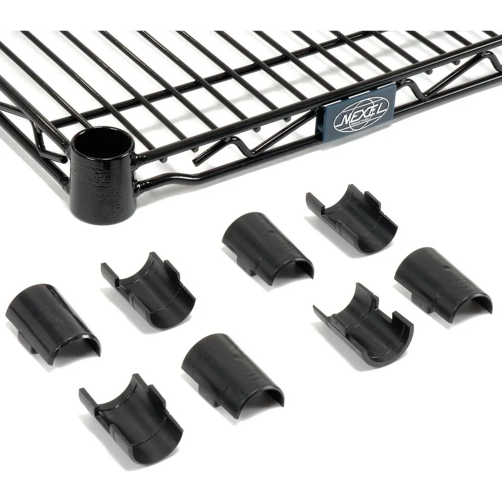 رف تخزين تجاري Nexel Nexelon ذو 5 أرفف مقاوم للصدأ، 24 × 48 × 74، أزرق #5