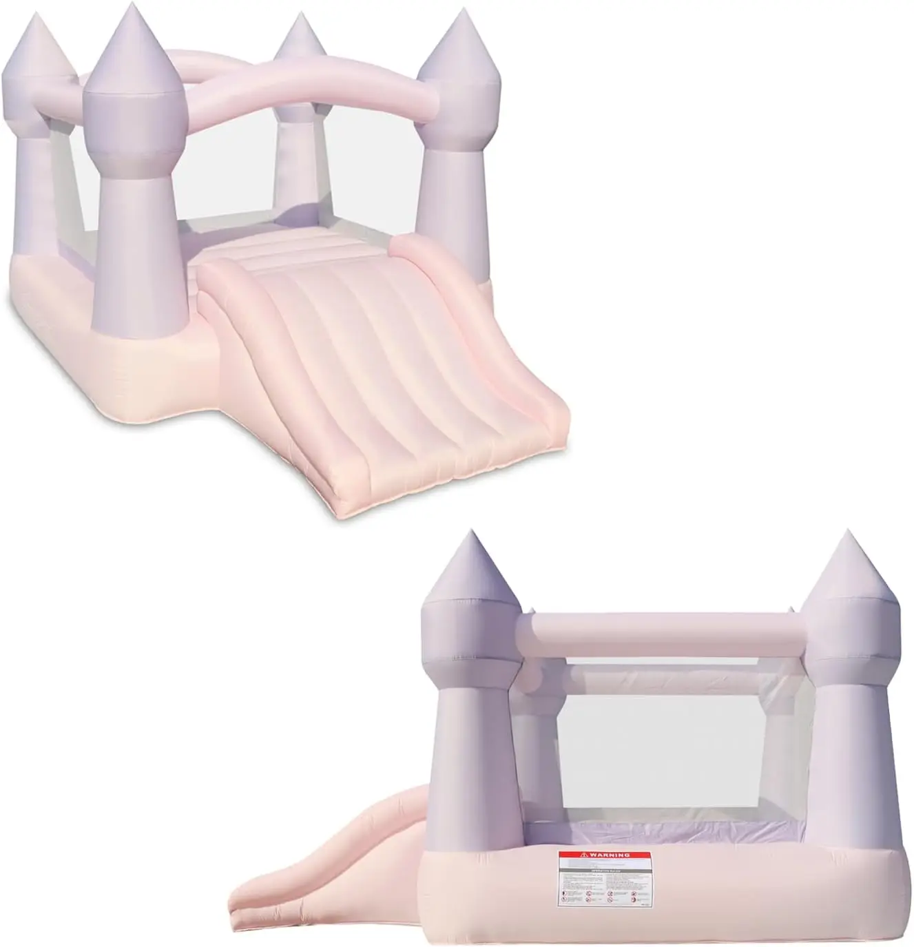 Bouncy Castle Daydreamer Cotton Candy Bounce House, Pastel Bouncer with Slide, 12 ft L x 9 ft W x 7 ft H, UL Blower Included, Tr