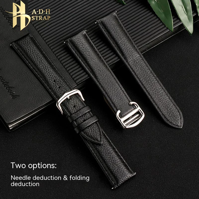 For Cartier Tank Must London Solo Genuine Leather Watch Strap Quick Disassembly Cow Band Folding Pin Buckle 16 17 19 20 22 23mm