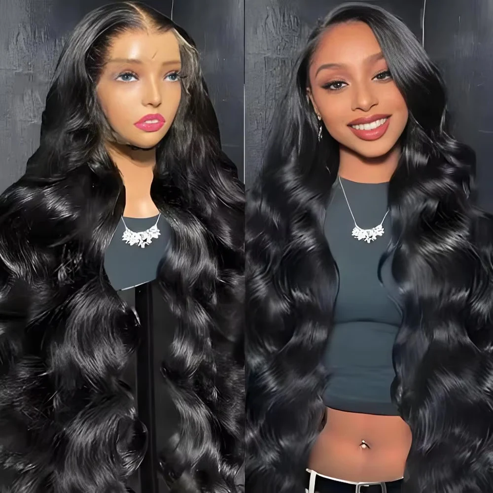 

46 Inches Body Wave Human Hair Wig Natural Color Body Wave 13x6 360 HD Lace Frontal Human Hair Wigs 200 Density For Women