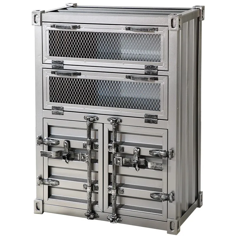 

Wrought iron shoe with door locker, entrance, creative storage, locker