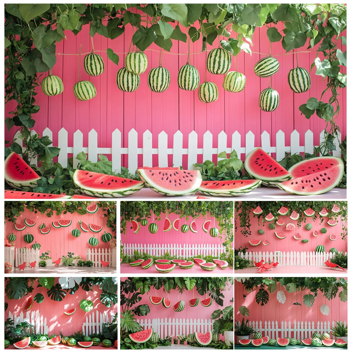 pano-de-fundo-de-frutas-de-verao-para-fotografia-pano-de-fundo-rosa-placa-parede-verde-tengman-cerca-criancas-festa-de-aniversario-foto-fundo-banner