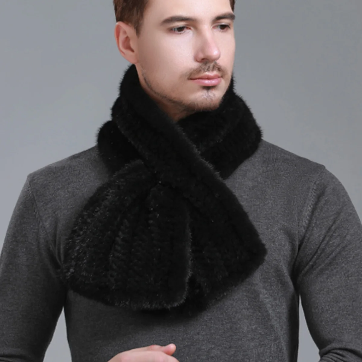 

Новый шарф из натурального норкового меха, новые зимние аксессуары, теплый воротник из натурального норкового меха, Лидер продаж FEIMANYUAN