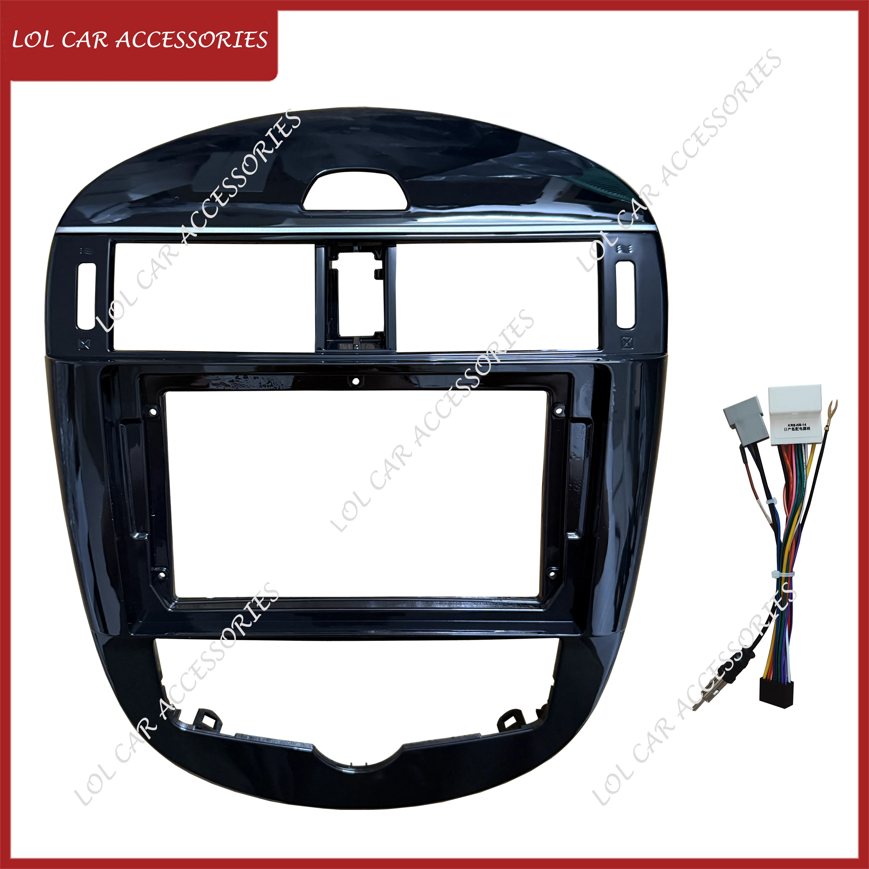 9 Inch Car Radio Fascia Frame For Nissan PULSAR 2015-2018 Auto Android Stereo MP5 Player  2 Din Head Unit Panel Cover Trim Kit