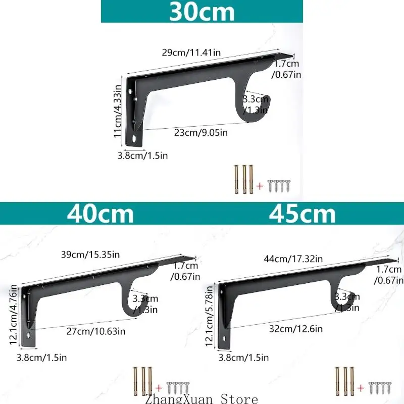 Starke Metall-Doppelhakenhalterungen, Upgrades zur Maximierung des Stauraums Kleiderschrank, 3 x – Detail 6