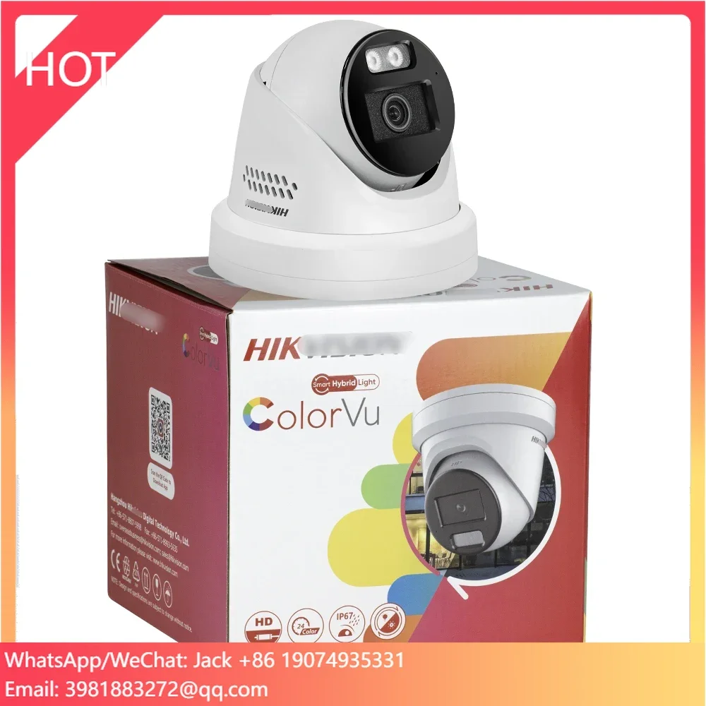 

HIK 4MP 8MP Turret Motion Detection Two Way Audio Full Color Security CCTV Network Camera Colorvu 4K POE IP Camera