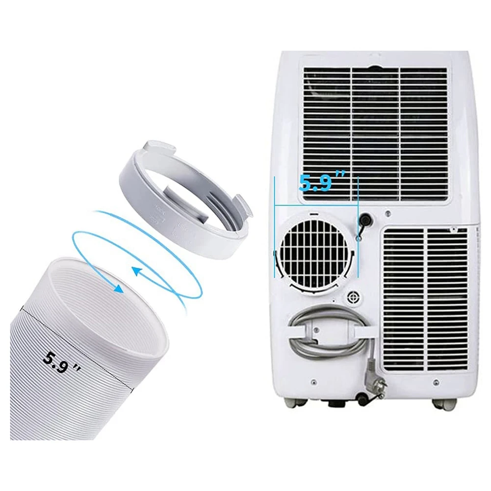 تكييف الهواء خرطوم العادم موصل دائري 5.9 بوصة تكييف الهواء خرطوم موصل الملحقات