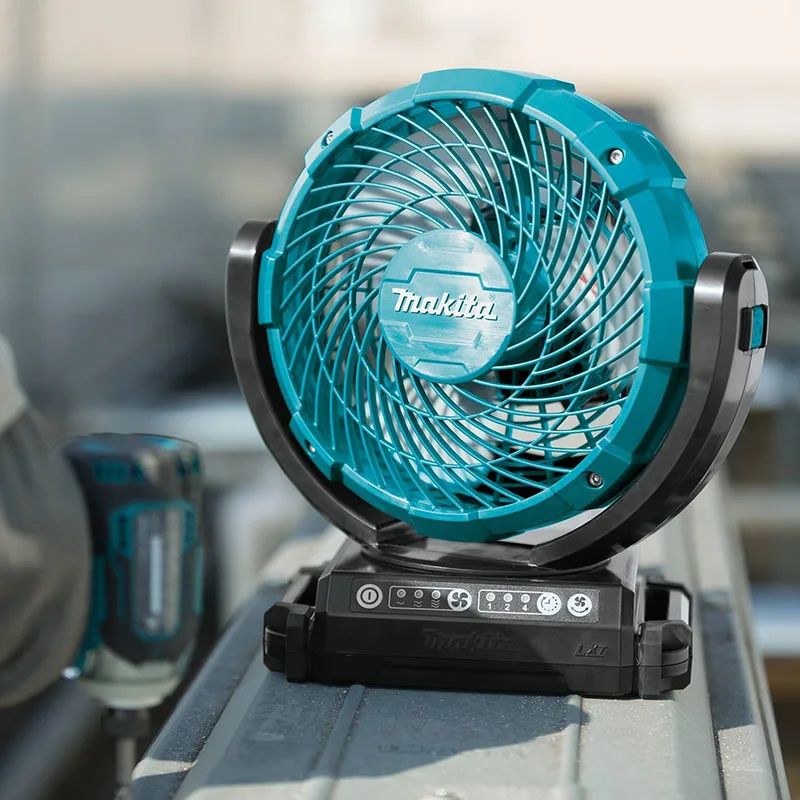 Imagem -05 - Makita Dcf102z 18v Lxt Ventilador Elétrico Recarregável Multiuso Cabeça Ajustável Configuração de Três Velocidades Ventilador de Mesa ao ar Livre Portátil