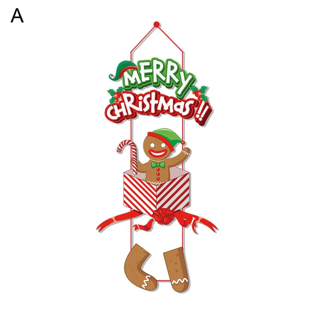 Door Accessory Christmas Decoration Festive Santa Claus Xmas Theme Hanging Decoration for Front Door Shape Rich Color Pendant