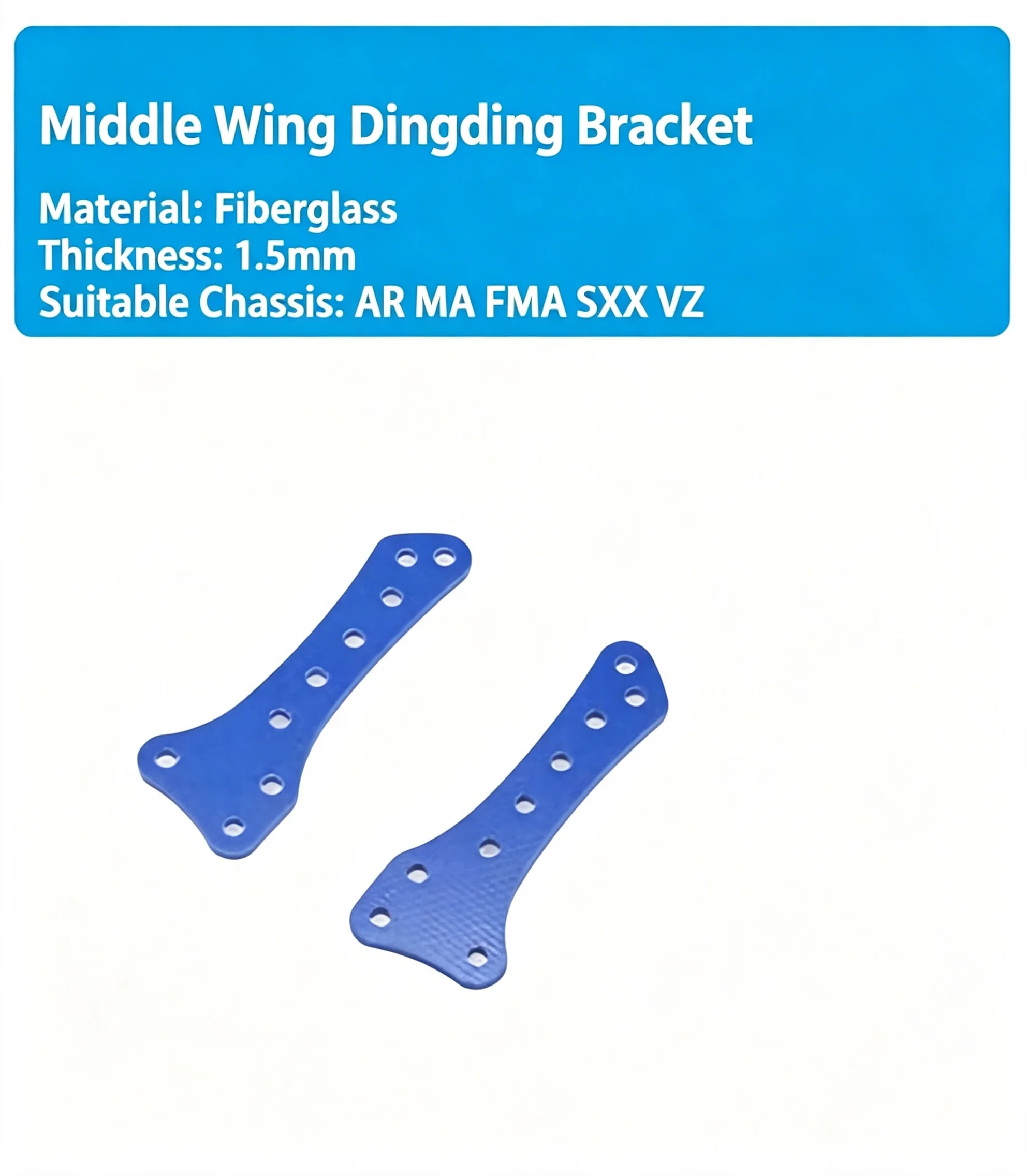 For Tamiya MA AR FMA VZ Chassis Fiberglass Reinforced Front Wing 15459 95601 95453 Upgraded  Parts for Mini 4WD Race Car