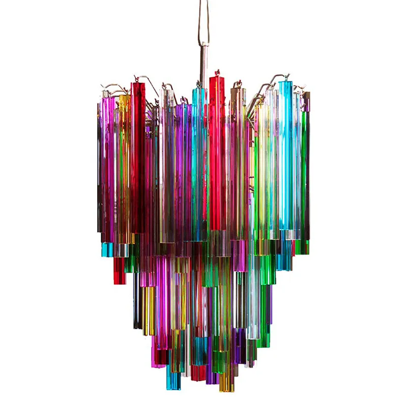 

Glass living room chandelier high-end light luxury bedroom dining room light high-end sense