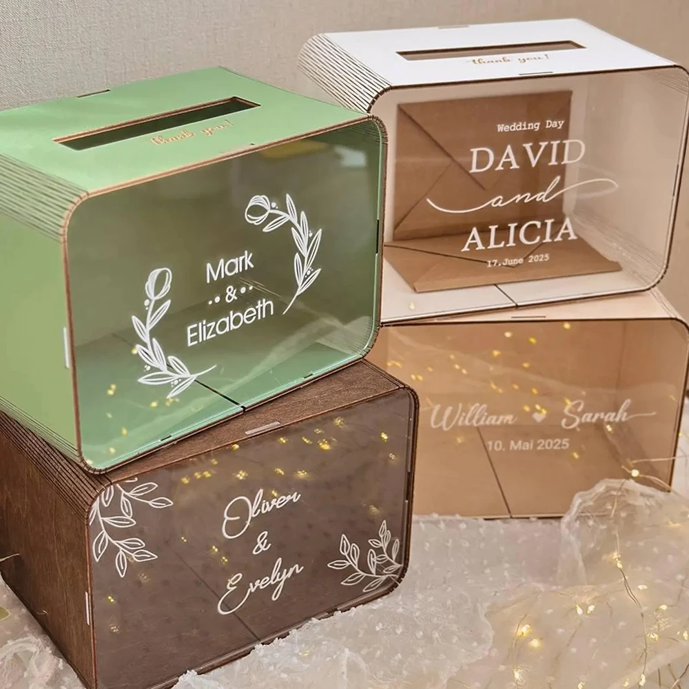 ملصقات مخصصة للأسماء لصناديق ب - مراجعة Wedding Card Box وسعره