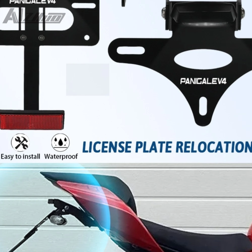 

For Ducati PanigaleV2 Panigale V4 V4S V4R Rear Tail Tidy Fender Eliminator License Plate Frame Holder 2022-2025 Streetfighter V4
