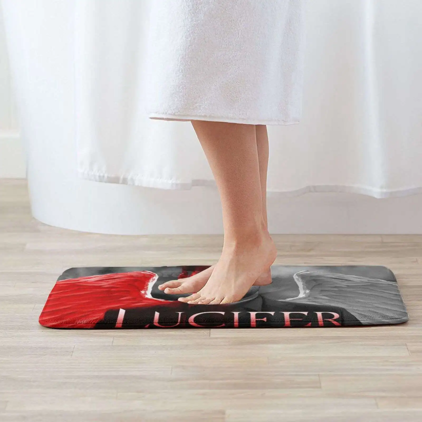 Lucifer Half Devil Face Soft Cushion Car Home Carpet Door Mat Lucifer Tom Ellis Morningstar Devil Angel Kristin Harris Tv Show