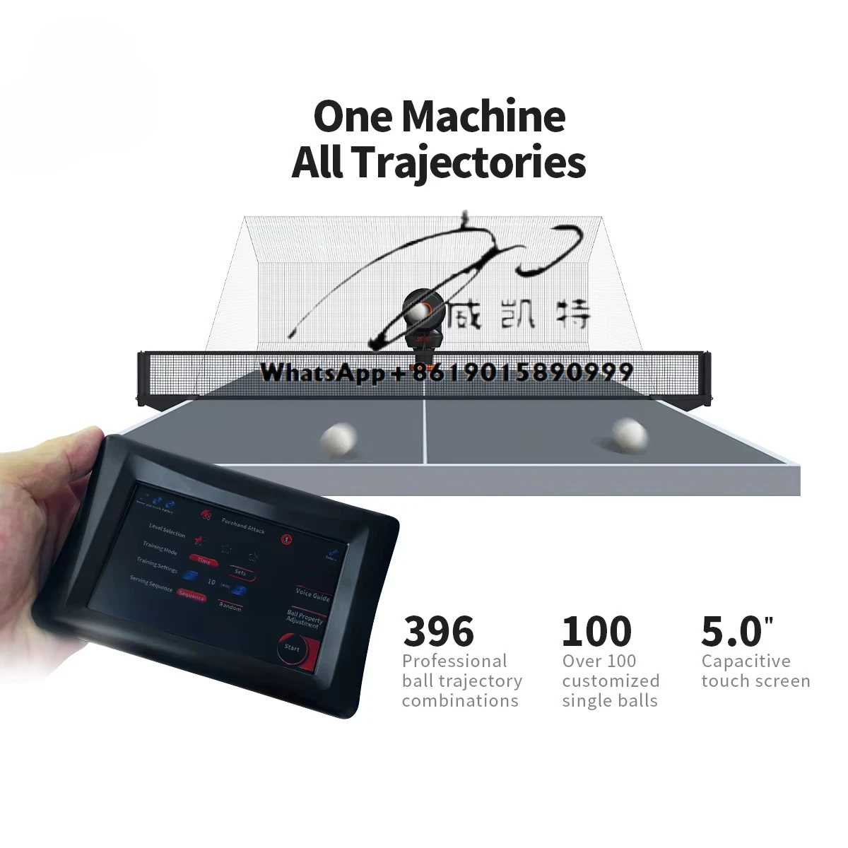 Máquina de bolas de alimentação robô de mesa de tênis de bola SIBOASI P2300