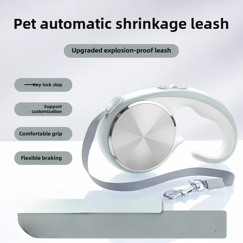 

5M Retractable Explosion-proof Pet nylon leash, Suitable for large Dogs, Cats, Pet walking, Outdoor travel and Hiking