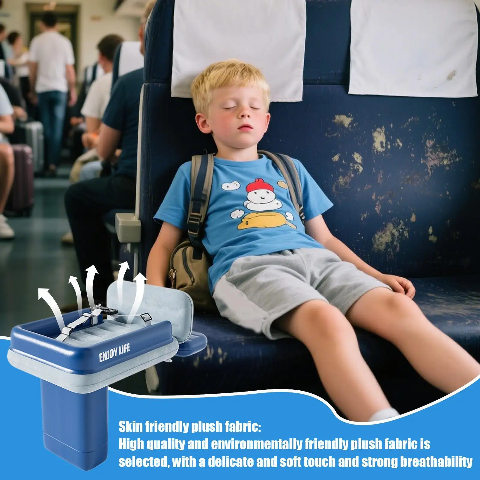 

Кровать для малышей в самолете, надувное сиденье, удлинитель, мягкий складной детский надувной матрас с ограждением для полета, кемпинга, детского сада, автомобиля