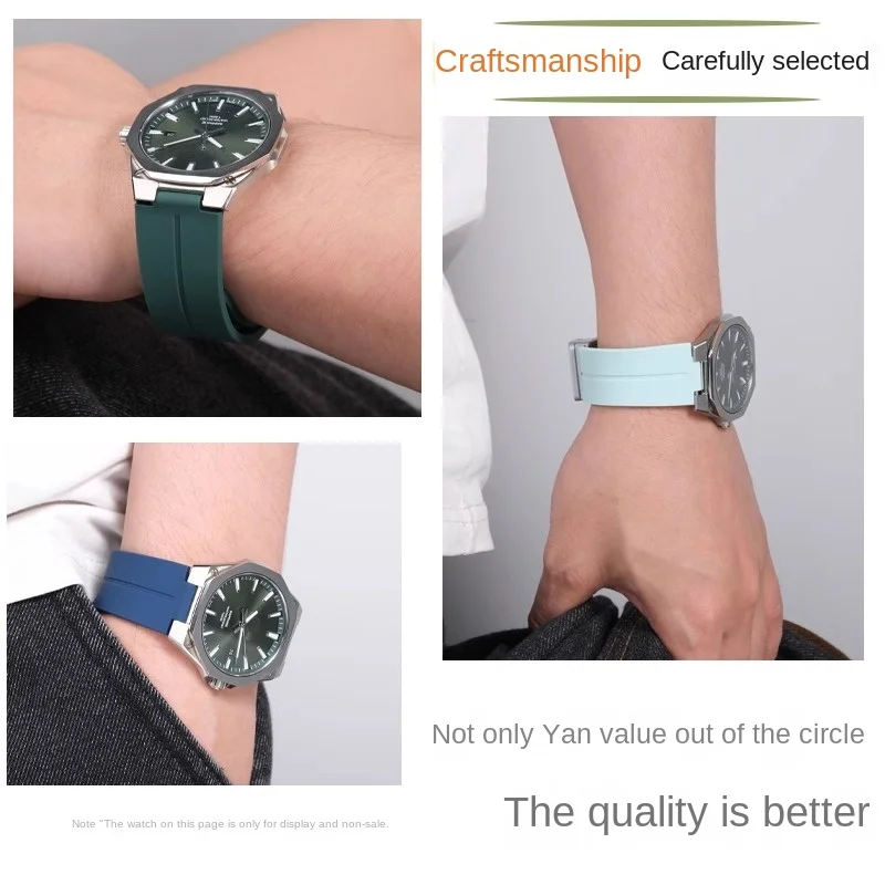 ل كاسيو الصرح 5359 EFR-S108D حزام ساعة مطاطي المغناطيسي مشبك سوار مقاوم للماء efr-s108 سيليكون حزام الساعات اكسسوارات