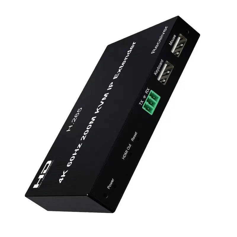 4K 60Hz 200M KVM IP Extender HDMI-compatible Over Rj45 CAT6 Cable  USB Ethernet Extender Support 1 TX to Multi RX/Mouse Keyboard