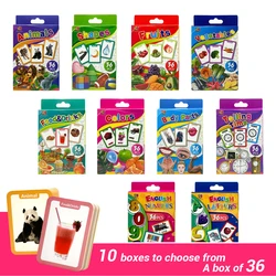 Animal letter flashcards, pre-school educational resources for learning numbers, colors, shapes, and fun learning gifts