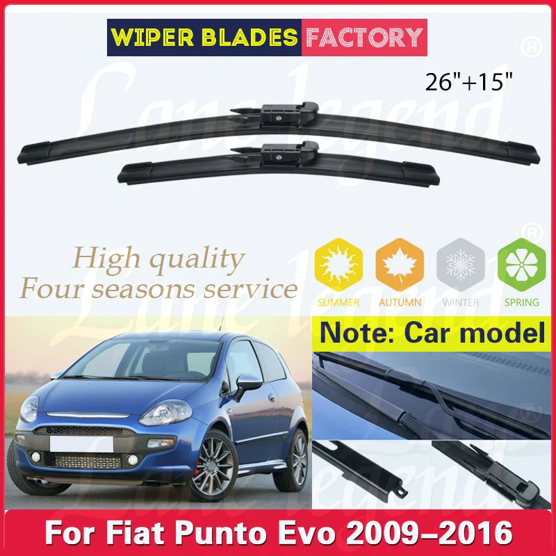 Car Wiper Blades For Fiat Punto Evo 2009-2016 Windshield Windscreen Front Window Blades Car Rain Brush 26