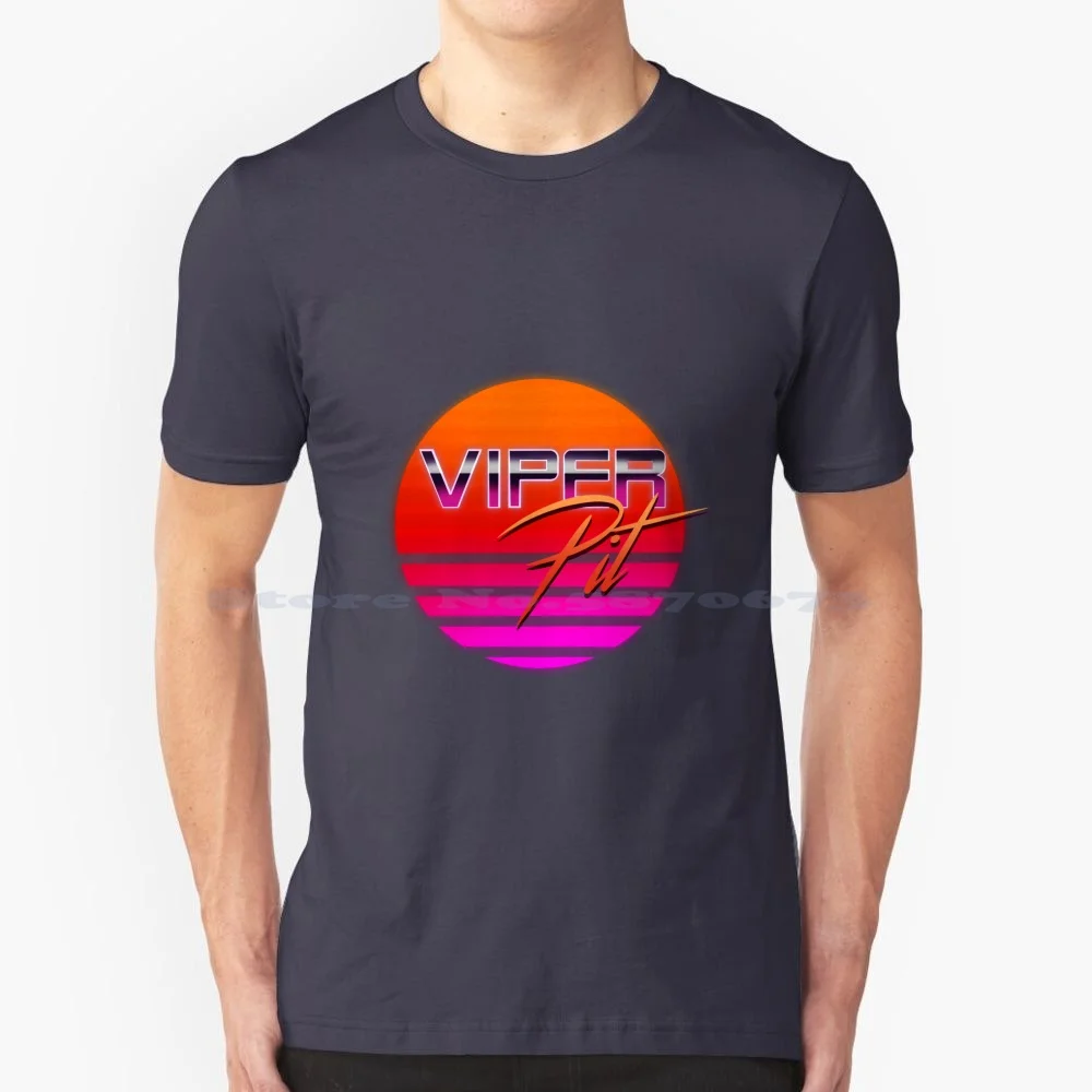 Viper Pit T Shirt 100% Cotton Tee Asethetic Viper Miami Vice Logo Design Neon Logo Vapourwave E Boy E Girl