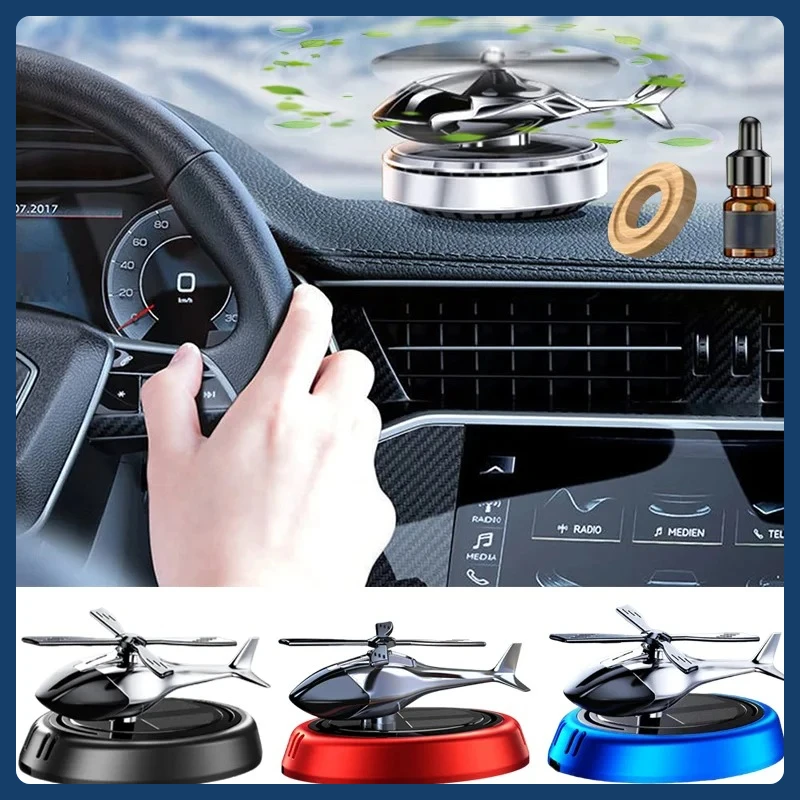 

Helicopter Styling Solar Car air freshenerDecorative Aromatherapy Car interior accessories Propeller rotary perfume diffuser