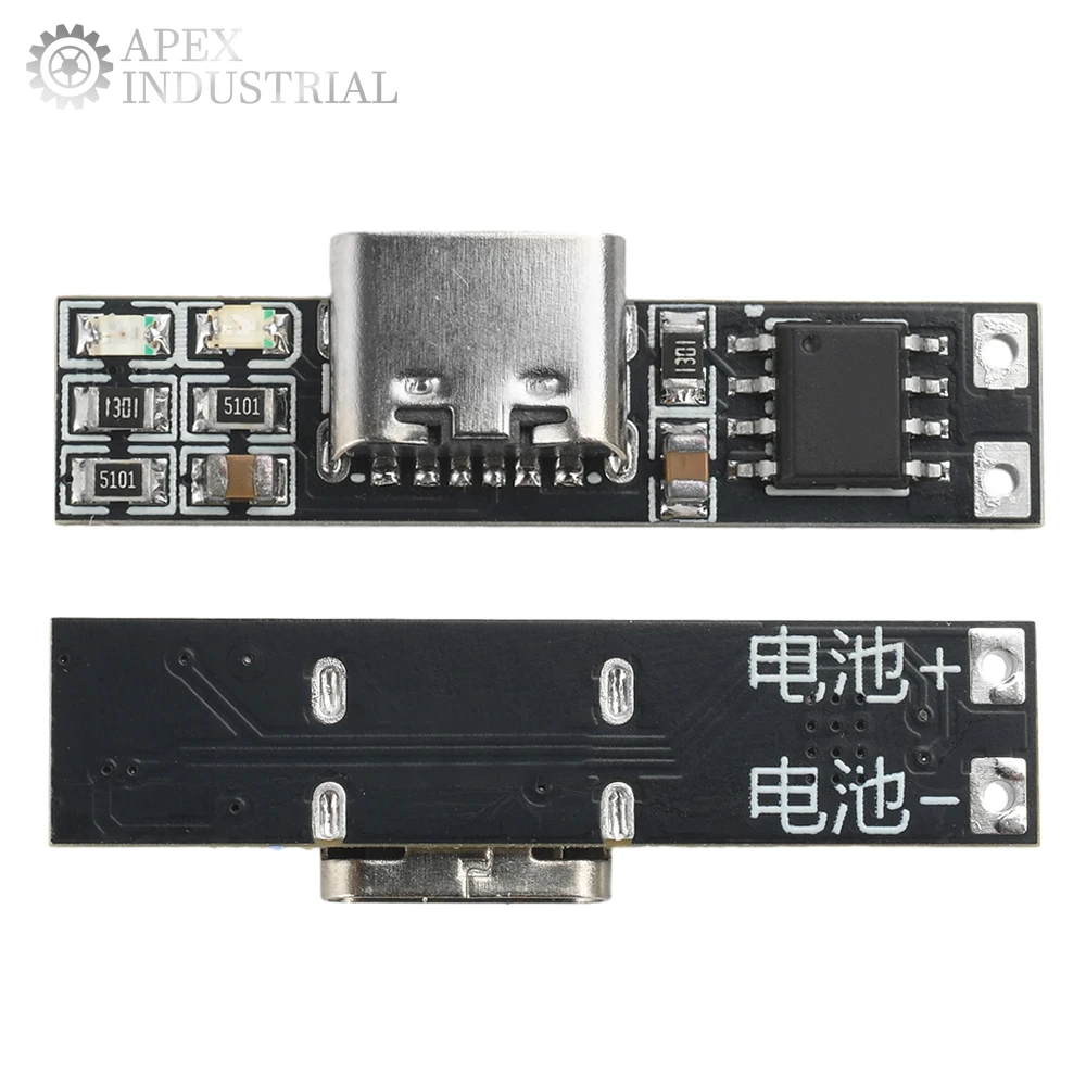 Type-C 7MM Ultra-Narrow Ultra-Small Charger Module With LED Light 3.7V 4.2V 18650 21700 32700 Li-ion Battery Charging Board