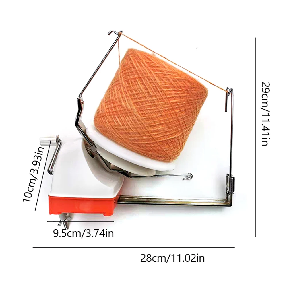Bobinadora de bolas de lana, hilo de Metal de mano profesional, fibra, operado a mano, máx. 500g
