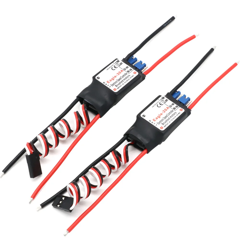 Rc 20A 30A 2-3S 1A/5V BEC Brushed ESC Speed Controller For RC Airplane Plane 370 380 390 280 270 Model Toys