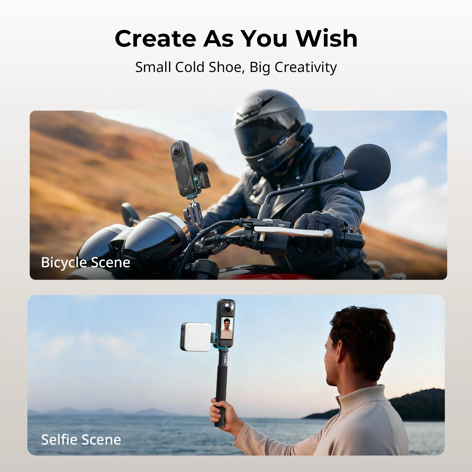 دعم حامل الحذاء البارد SmallRig لجهاز Insta360 X4 / X5 لجهاز إرسال DJI Mic 3، 360 ° التصوير باستخدام كابل محول الصوت -5825 #6