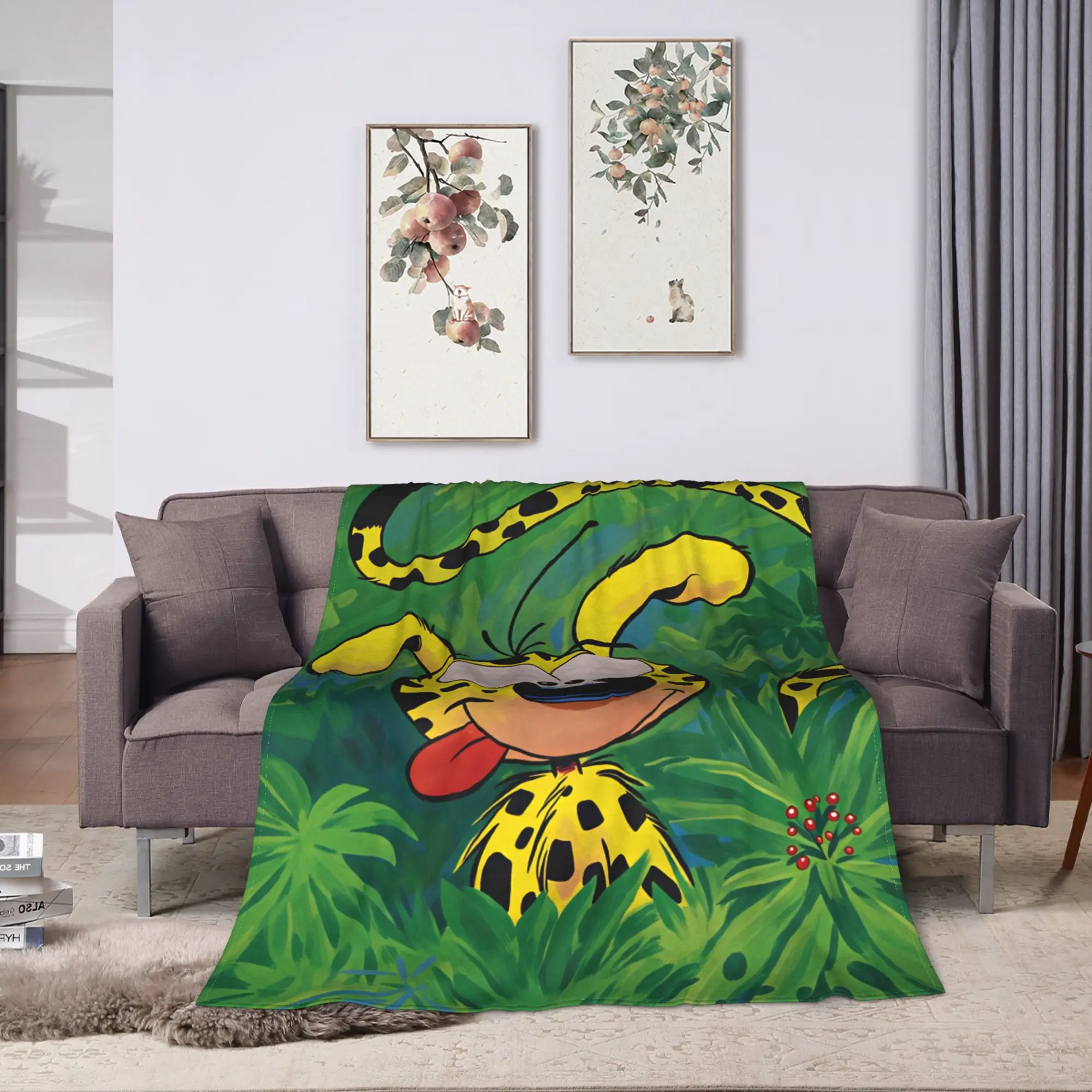 Marsupilamis Super Warm Blanket  Kids Adult Plush Throw Blanket Funny Outdoor Flannel Bedspread Sofa Bed Cover