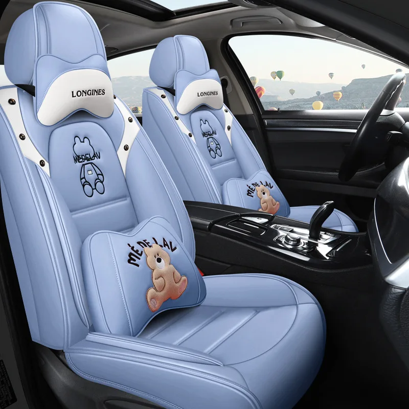 

Оптовые четырехсезонные универсальные кожаные чехлы на автомобильные сиденья, полностью закрытые подушки, автомобильные принадлежности