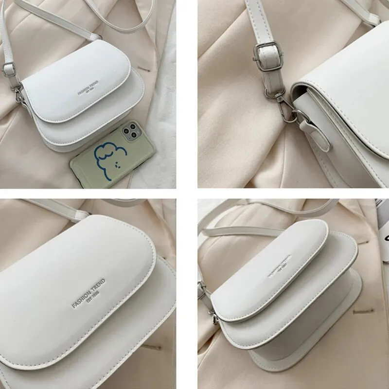 حقيبة كروس بودي كلاسيكية للنساء ، حقيبة مقلوصة عصرية ، أحادية اللون ، كاجوال وبسيط ، جديد