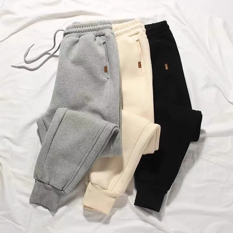 Autumn Winter plus Size 300 Pou Cuffed Pants Loose Casual Sports Sweatpants Men Fce Thiened Harlan Wide Leg Pants