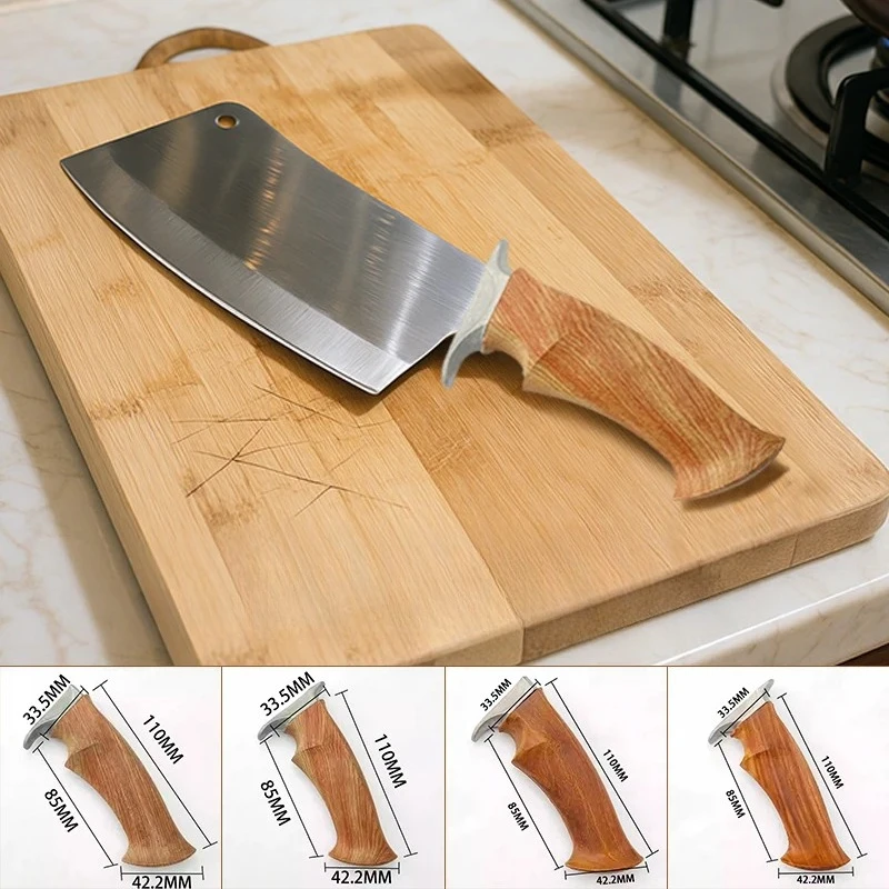 

1 Set Semi-finished Yellow Pear Wood Knife Handle DIY Material With Knife Guard For DIY Knife Handle Making Blade Accessories