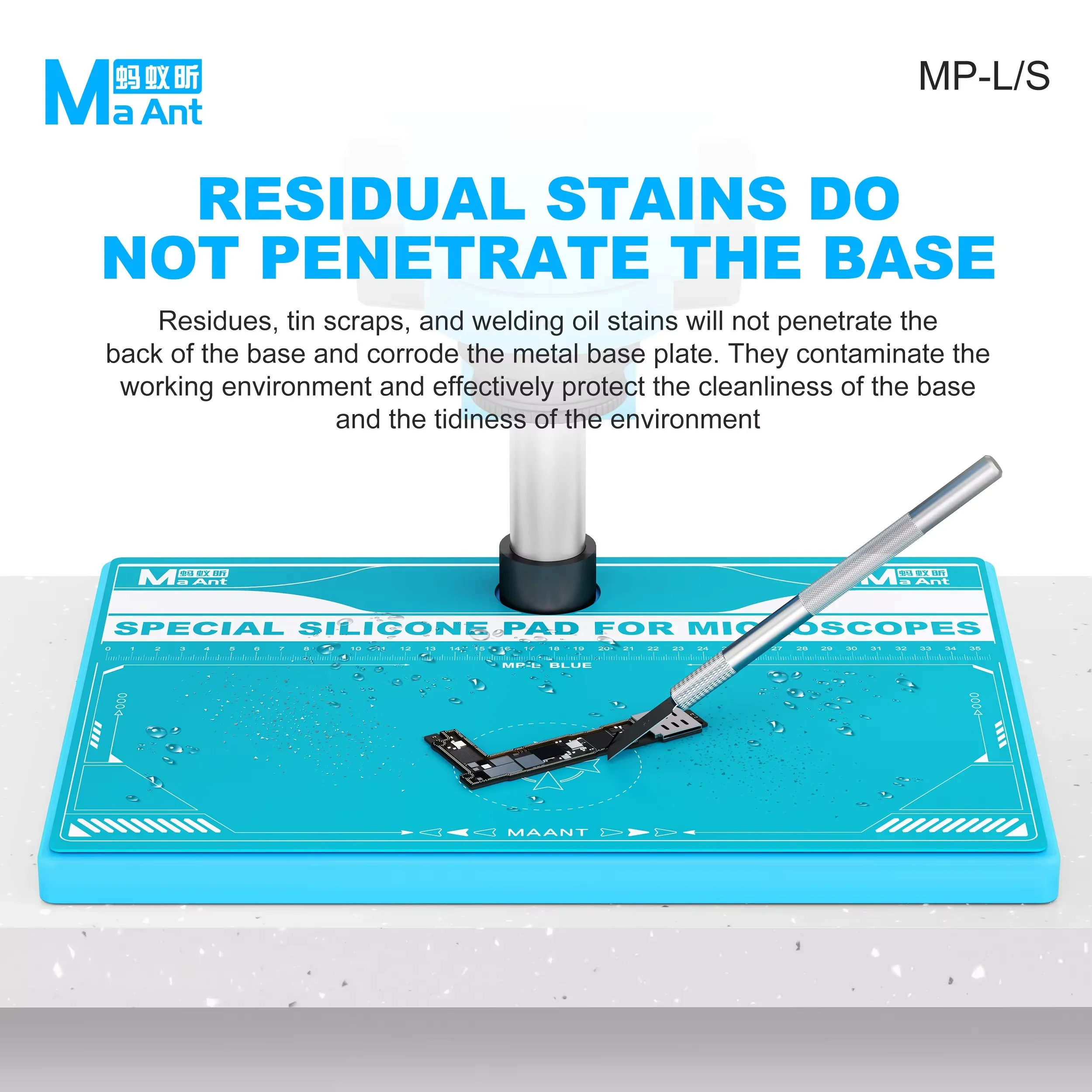 MaAnt MP‑L/S Microscope Silicone Work Pad High Elasticity Heat‑Resistant Soldering Mat for Phone High Temperature Repair tools
