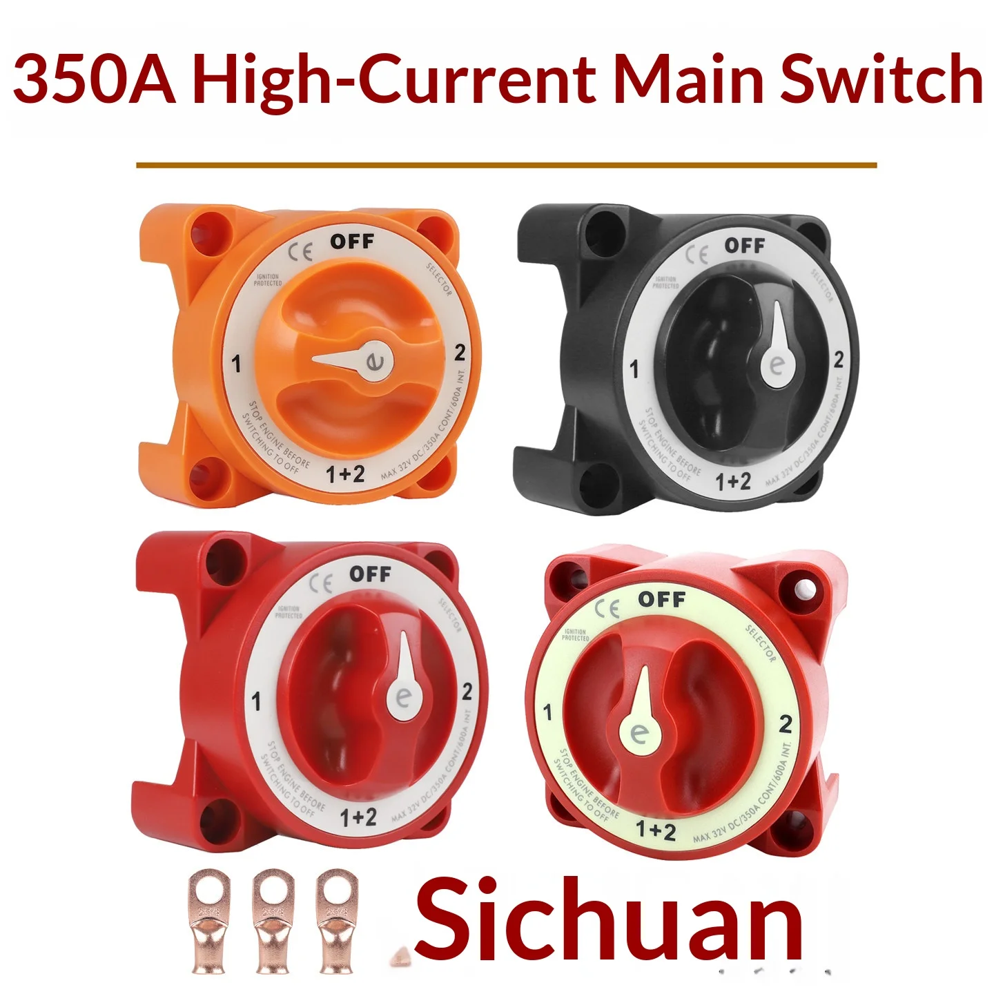350a高電流トグルスイッチ、マリンパワーカットオフスイッチ、ヨットrvボート用単一-二重回路デュアルバッテリー保護